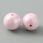 Pearlized Plastic Round Beads