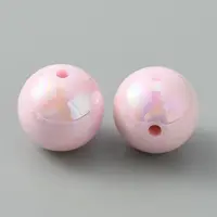 Pearlized Plastic Round Beads