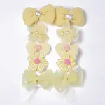 5 Pair 5 Style Bowknot & Flower Polyester Alligator Hair Clips