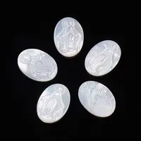 Natural White Shell Cabochons