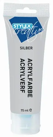 Akrylová barva - stříbrná
