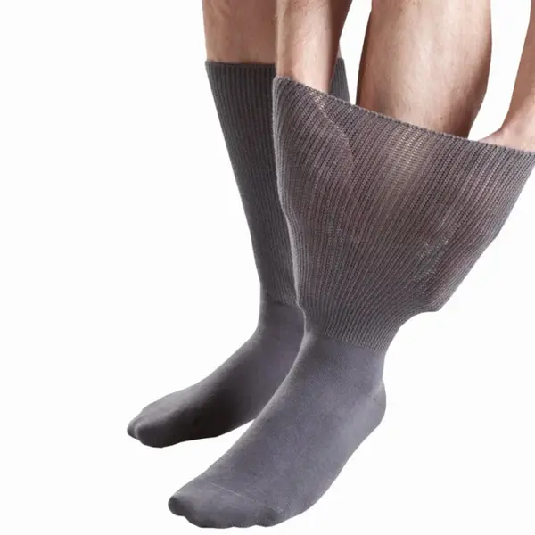 IOMI extra široké Diabetik zdravotné ponožky pre hrubé nohy Šedé - Veľkosť ponožky 39-42