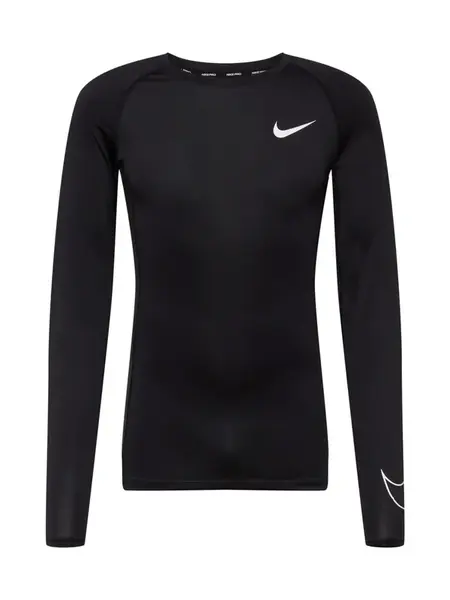 NIKE Funkčné tričko 'Pro'  čierna / biela