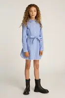 Dětské bavlněné šaty Tommy Hilfiger modrá barva, mini, KG0KG08335