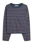 Bershka Tričko  námornícka modrá / červená / biela