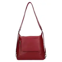 Dámska kožená kabelka/batoh SendiDesign Jena - tmavo červená