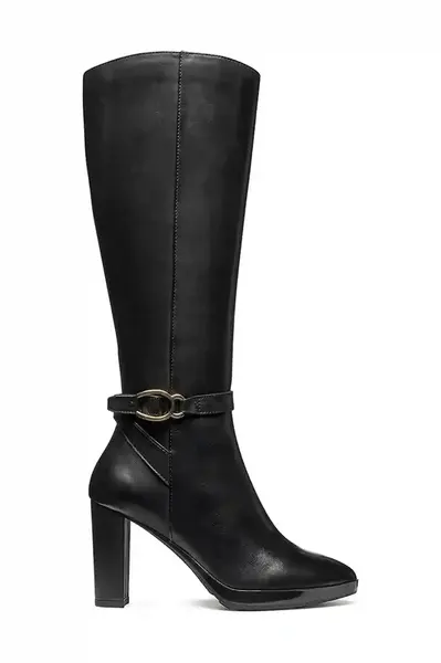 Kožené kozačky Geox D WALK PLEASURE 85