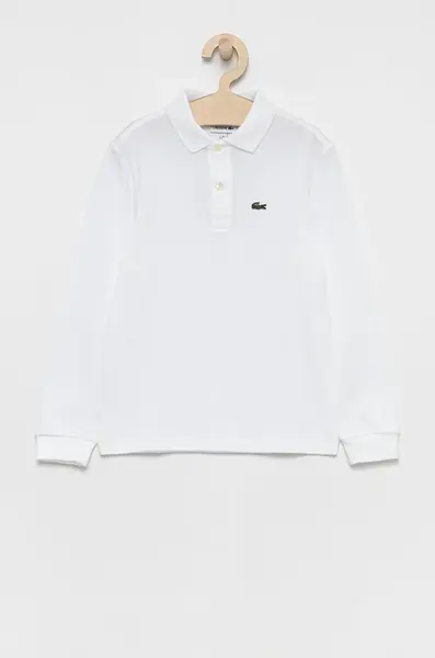 Dětská bavlněná košile s dlouhým rukávem Lacoste