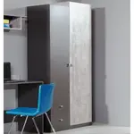 Šatní skříň se zásuvkami Terrano, šedá/enigma