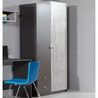 Šatní skříň se zásuvkami Terrano, šedá/enigma