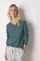 Bavlněné pyžamové tričko s dlouhým rukávem women'secret