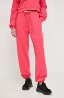 Tepláky Patrizia Pepe růžová barva, hladké, 8P0575 J174