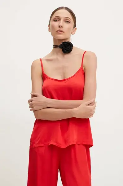 Halenka Answear.LAB dámská, červená barva, hladká