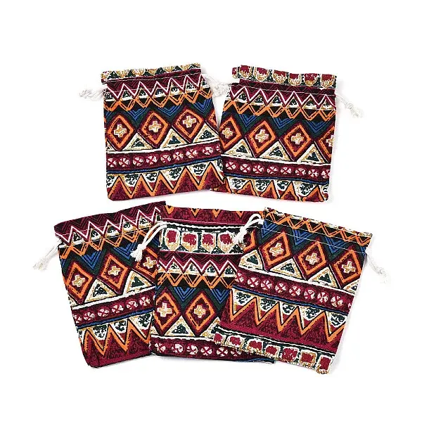 Ethnic Style Burlap Packing Pouches