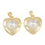 Brass Micro Pave Cubic Zirconia Pendants