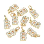 Brass Micro Pave Clear Cubic Zirconia Pendants