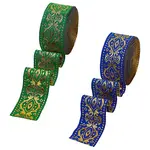 14M 2 Colors Ethnic Style Embroidery Polyester Ribbons