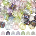 70Pcs 7 Colors UV Plating Acrylic Bead Caps