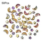 50Pcs 2 Styles Electroplate Glass Beads