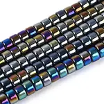 AB Color Plated Opaque Glass Beads Strands