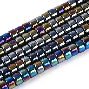 AB Color Plated Opaque Glass Beads Strands