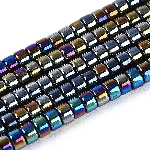 AB Color Plated Opaque Glass Beads Strands