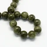 Natural Dyed Yellow Jade Gemstone Bead Strands