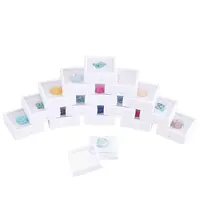 15Pcs Clear Window Plastic Loose Diamond Boxes