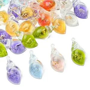 30Pcs Luminous Transparent Resin Pendants