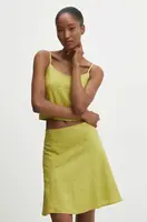 Lněná souprava Answear.LAB zelená barva