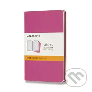 Moleskine – sada 3 zápisníkov Cahiers – ružové (stredný, linajkovaný, mäkká väzba)