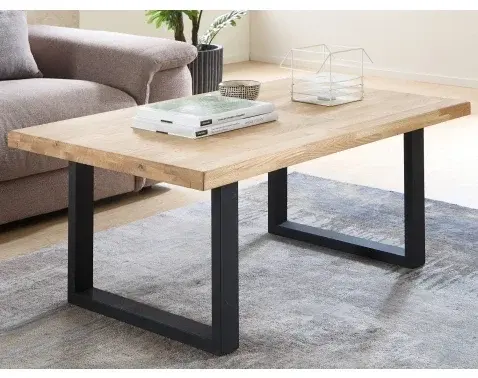 Konferenční stolek z dubového dřeva Chris U, 110x70 cm