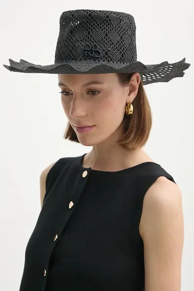 Klobouk Ruslan Baginskiy černá barva, HT033-STR-DRK-WRB