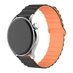 Řemínek silikonový magnetický, ALIGATOR 22mm, černo-oranžová