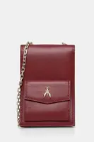 Kožená kabelka Patrizia Pepe vínová barva, 2Q0007 L061