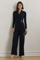 Overal Lauren Ralph Lauren tmavomodrá barva, s výstřihem do v, 200957619