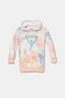 Dětské bavlněné šaty Guess modrá barva, mini, oversize, K5RK08 KA6R4