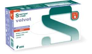 Sempermed Nitril Velvet Jednorázové rukavice vel. S 200 ks