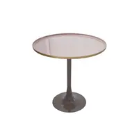 ODKLÁDACÍ STOLEK, šedá, starorůžová