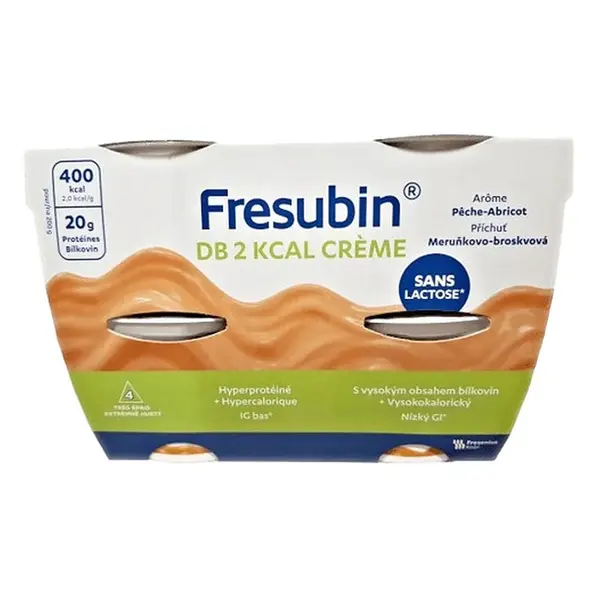 FRESUBIN DB 2 kcal creme meruňka-broskev 4 x 200 g