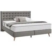 Carryhome POSTEL BOXSPRING, 120/200 cm, světle šedá