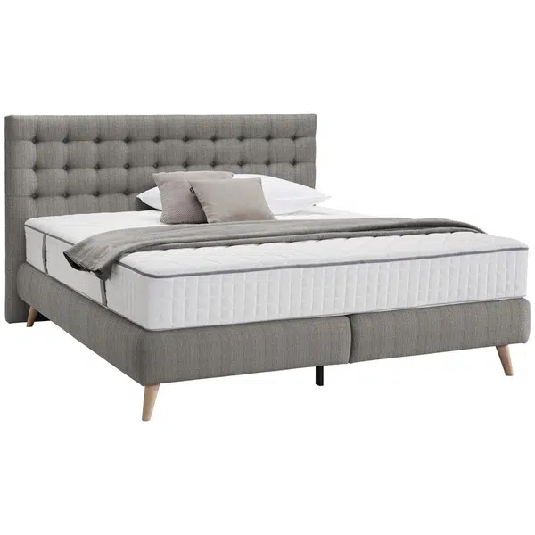 Carryhome POSTEL BOXSPRING, 120/200 cm, světle šedá