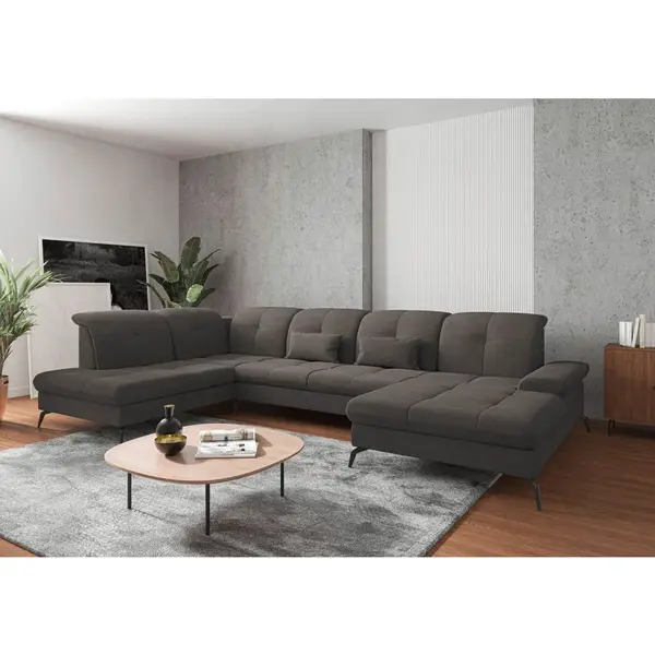 Sit & More SEDACÍ SOUPRAVA, textil, barvy grafitu