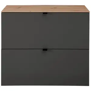 Voleo VYKLÁPĚCÍ BOTNÍK, barvy grafitu, dub artisan, 100/84/37 cm