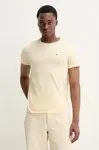 Bavlněné tričko Tommy Jeans žlutá barva, DM0DM04411