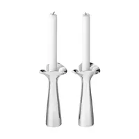 Nerezové svícny BLOOM BOTANICA 20cm, 2ks - Georg Jensen