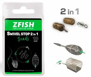 Zfish konektor sviwel stop beads 2in1 10 ks