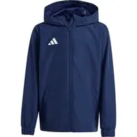 adidas ENTRADA 26 ALL WEATHER JACKET JR Juniorská fotbalová bunda, tmavě modrá, velikost