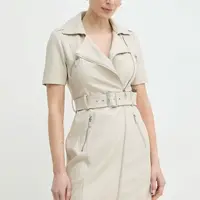 Šaty Morgan RSKIN béžová barva, mini, RSKIN