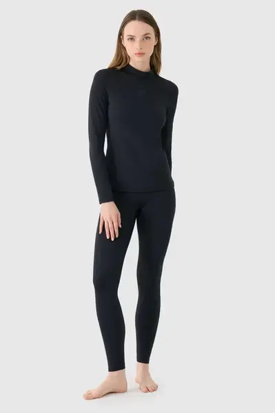 Dámske termálne fleecové legíny 4F čierne